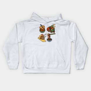 Pixel Sushi Dipping Kids Hoodie